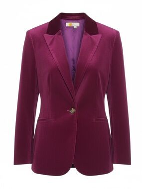 NWOT Boden Plum Velvet Blazer - size 6